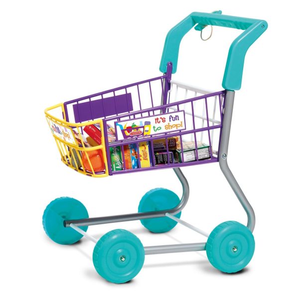 Casdon Shopping Trolley - Colourful Toy Shopping Trolley for Children Aged 3 Plus - Equipped with Everything Needed for an Exciting...