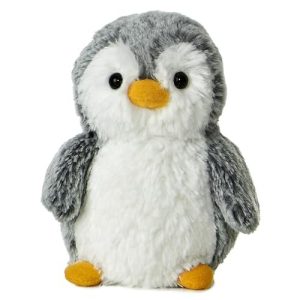 Aurora Happy Birthday Crown Pompom Penguin Plush Stuffed Animal 9"