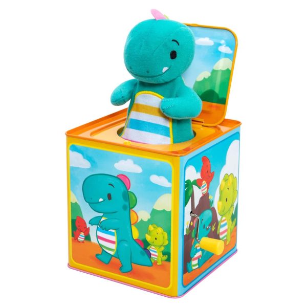 Schylling Brand Baby Dino Jack in The Box - Classic Tin Musical Popping Toy - Ages 18 Months to 4 Years - Image 3