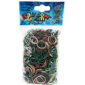 RAINBOW LOOM Camo Rubber Bands with 24 C-Clips (600 Count)