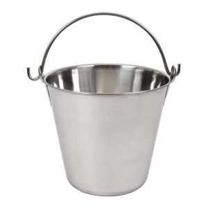Lindy's 4-Quart Stainless Steel Bucket, Durable Seamless Bucket for Many Home Tasks, Carry Water or Milk, Fill with Food, Use as a Flower...