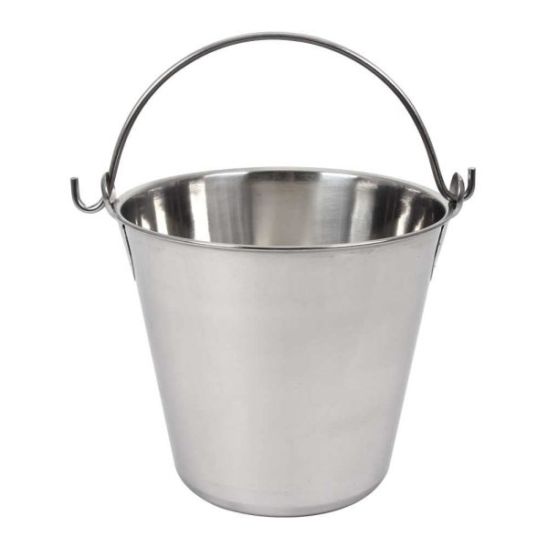 Lindy's 4-Quart Stainless Steel Bucket, Durable Seamless Bucket for Many Home Tasks, Carry Water or Milk, Fill with Food, Use as a Flower...