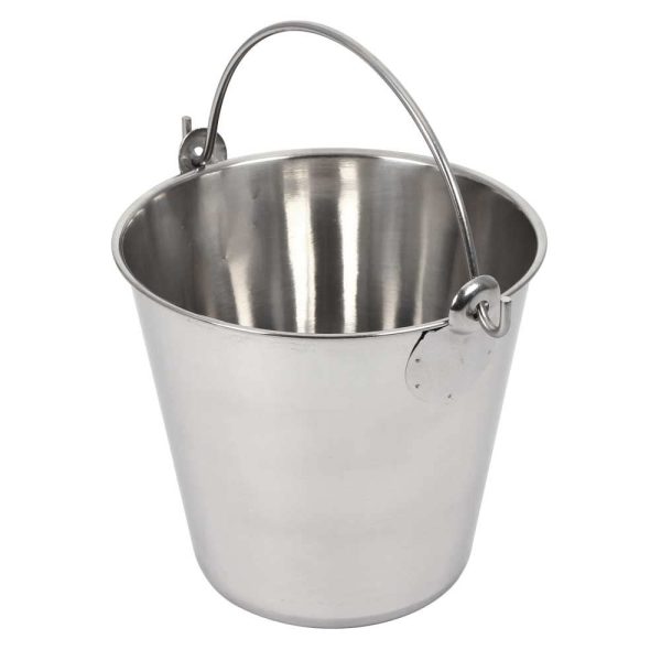 Lindy's 4-Quart Stainless Steel Bucket, Durable Seamless Bucket for Many Home Tasks, Carry Water or Milk, Fill with Food, Use as a Flower... - Image 2
