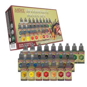 The Army Painter Speedpaint Large Kit with 18ml Non-Toxic Acrylic Paint Bottles for Mini Figures and Miniature Models with Brush