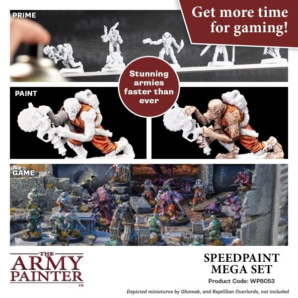 The Army Painter Speedpaint Large Kit with 18ml Non-Toxic Acrylic Paint Bottles for Mini Figures and Miniature Models with Brush - Image 2