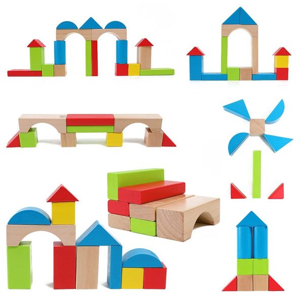 Hape - Early Explorer - Maple Wood Building Blocks - Image 3