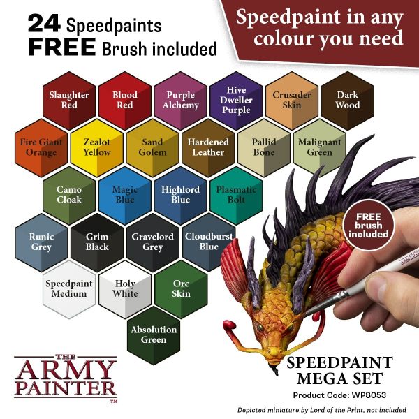 The Army Painter Speedpaint Large Kit with 18ml Non-Toxic Acrylic Paint Bottles for Mini Figures and Miniature Models with Brush - Image 3
