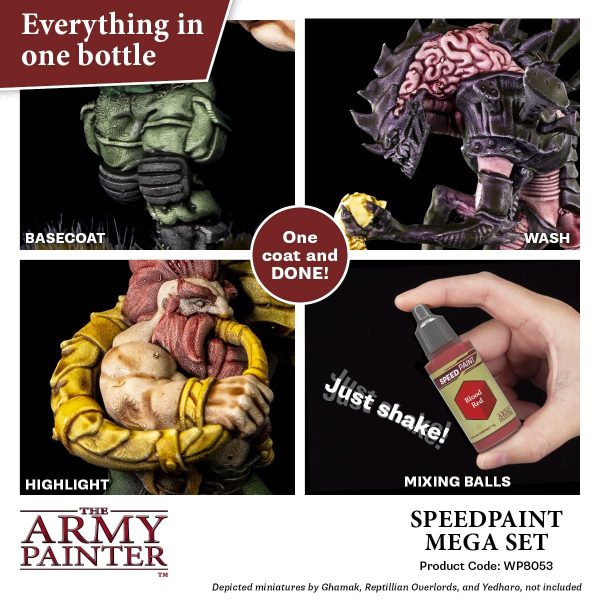 The Army Painter Speedpaint Large Kit with 18ml Non-Toxic Acrylic Paint Bottles for Mini Figures and Miniature Models with Brush - Image 4