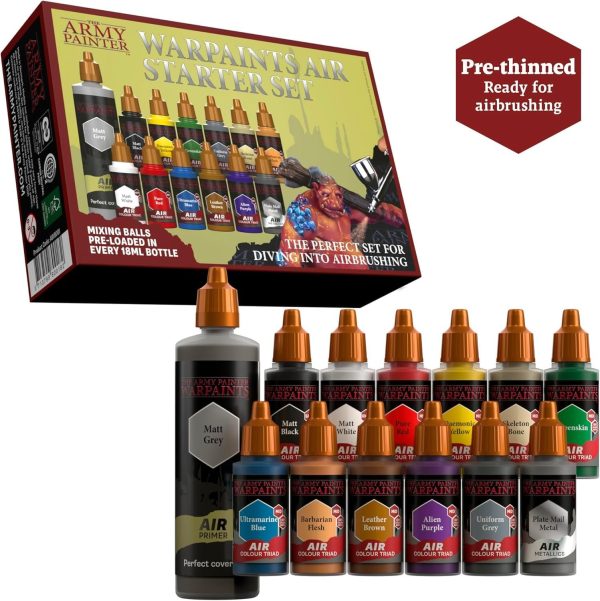 The Army Painter Warpaints Air Starter Set - Non-Toxic Water Based Airbrush paint set – paint and primer for Tabletop Roleplaying,... - Image 2