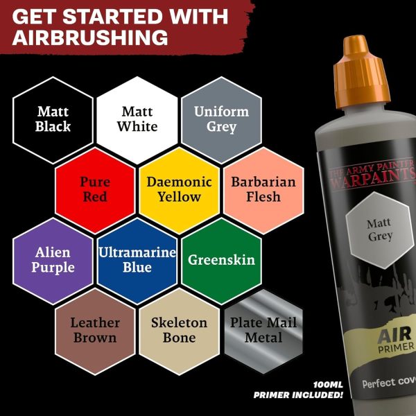 The Army Painter Warpaints Air Starter Set - Non-Toxic Water Based Airbrush paint set – paint and primer for Tabletop Roleplaying,... - Image 3