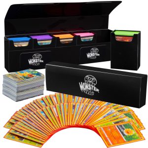 The Hydra 5 Compartment Riveted Deck Box w Magnetic Closure- Card Case Holds Five Decks- Fits All Standard and Smaller Size MTG and TCGs...