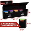 The Hydra 5 Compartment Riveted Deck Box w Magnetic Closure- Card Case Holds Five Decks- Fits All Standard and Smaller Size MTG and TCGs... - Image 2