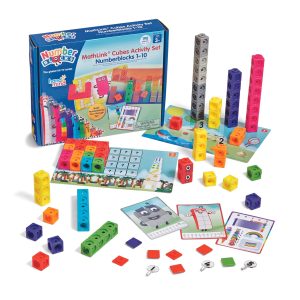hand2mind Numberblocks MathLink Cubes 1-10 Activity Set, 30 Numberblocks Activities Linked to TV Episodes, 100 NumberBlocks Cubes,...