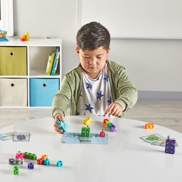hand2mind Numberblocks MathLink Cubes 1-10 Activity Set, 30 Numberblocks Activities Linked to TV Episodes, 100 NumberBlocks Cubes,... - Image 4