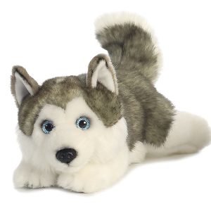 Aurora Husky Lying Miyoni Plush Stuffed Animal 11"