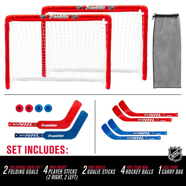Franklin NHL 2 Goal Stick and Ball Set - Image 3