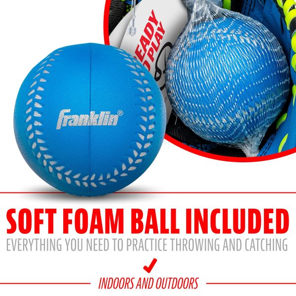 Franklin Sports Kids Baseball Glove - NeoGrip Boys + Girls Youth Tball Glove - Toddler + Youth Teeball, Baseball + Softball Mitt - Left... - Image 5