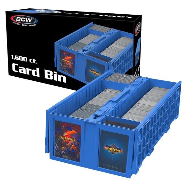 BCW Collectible Card Bin - Holds up to 1600 Cards - Gray | Large Card Storage Box for Loose Trading Cards | Pokemon, MTG, and Sports Card...