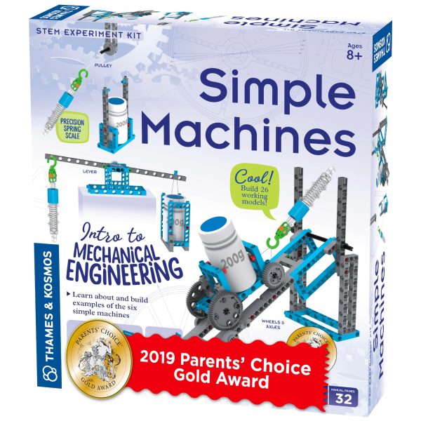 Thames & Kosmos Simple Machines Science Experiment & Model Building Kit, Introduction to Mechanical Physics, Build 26 Models to...