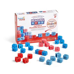 hand2mind Reading Rods Alphabet & Phonemic Awareness, Word Building Activities, Letter Blocks, CVC Words for Kindergarten, Spelling Toys,...