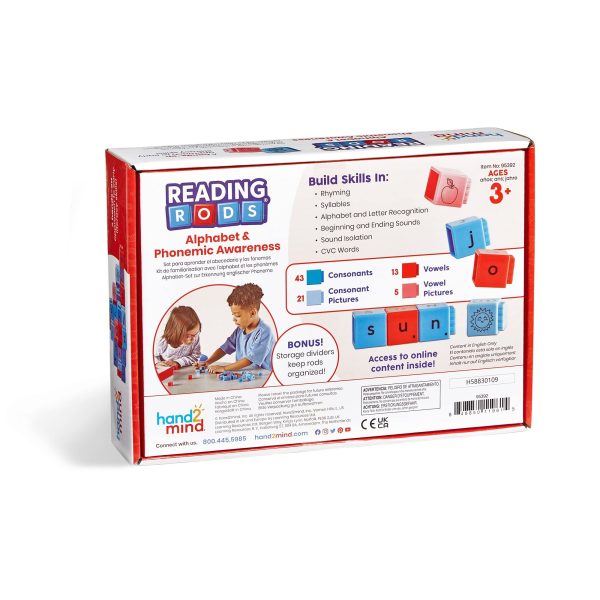 hand2mind Reading Rods Alphabet & Phonemic Awareness, Word Building Activities, Letter Blocks, CVC Words for Kindergarten, Spelling Toys,... - Image 9