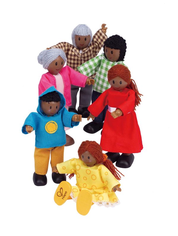 Hape African American Wooden Doll House Family - Image 2