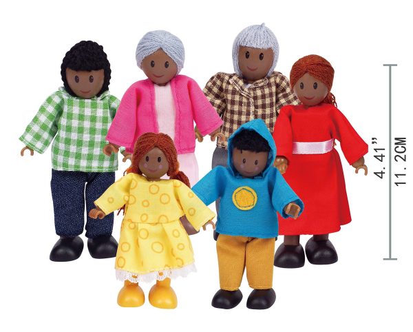 Hape African American Wooden Doll House Family - Image 3
