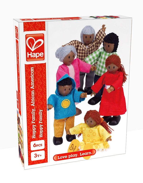 Hape African American Wooden Doll House Family - Image 4