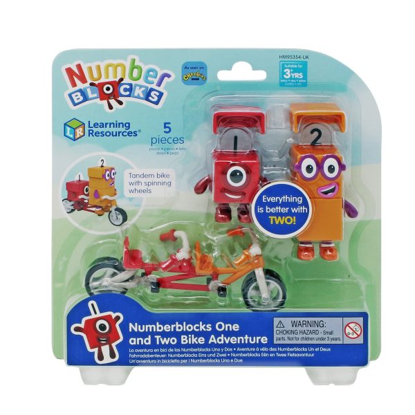 Learning Resources Numberblocks One and Two Bicycle Adventures Official Collectable Toy Includes Numberblocks One & Two, Tandem Bike,...
