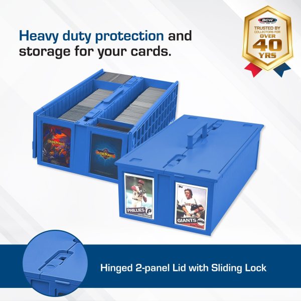 BCW Collectible Card Bin - Holds up to 1600 Cards - Gray | Large Card Storage Box for Loose Trading Cards | Pokemon, MTG, and Sports Card... - Image 3