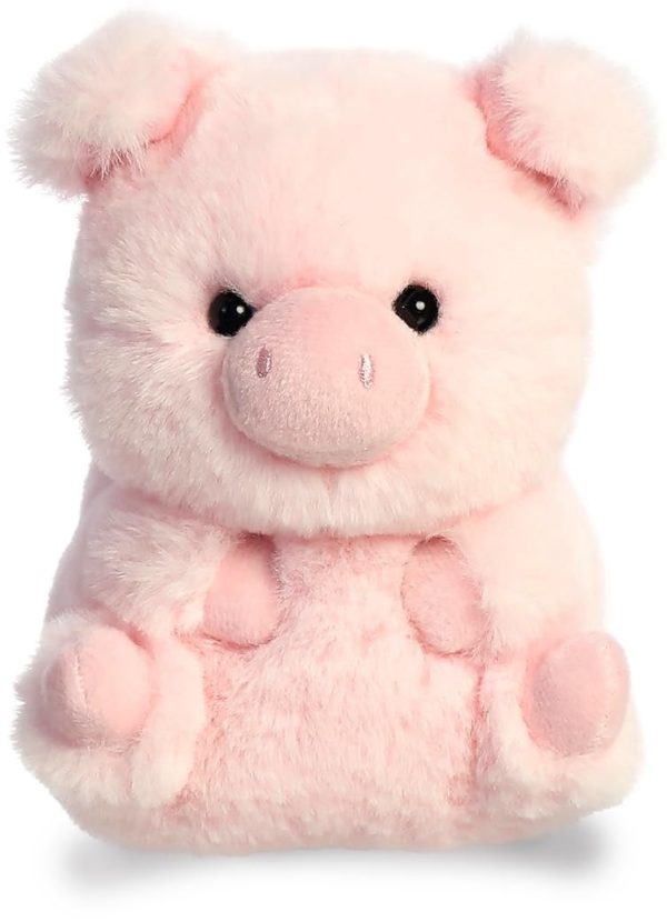Pig Aurora Bucky Beaver Rolly Pet Plush Stuffed Animal 5"