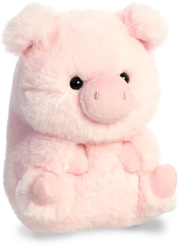 Pig Aurora Bucky Beaver Rolly Pet Plush Stuffed Animal 5" - Image 2