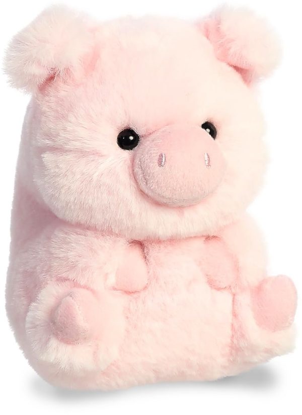 Pig Aurora Bucky Beaver Rolly Pet Plush Stuffed Animal 5" - Image 3