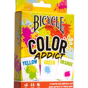 Bicycle Color Addict Matching Family Card Game, Up to 6 Players (Ages 7 and Up), Yellow