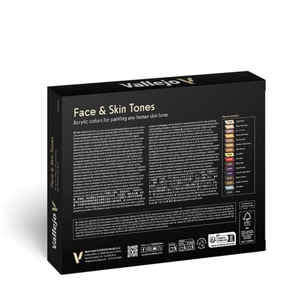 Vallejo Face/Skin Colors Paint Set, 16-Colors, 17ml - Image 3