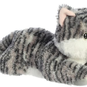 Grey Aurora Lily Cat Mini Flopsie Plush Stuffed Animal 8"
