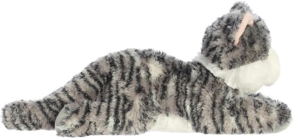 Grey Aurora Lily Cat Mini Flopsie Plush Stuffed Animal 8" - Image 2