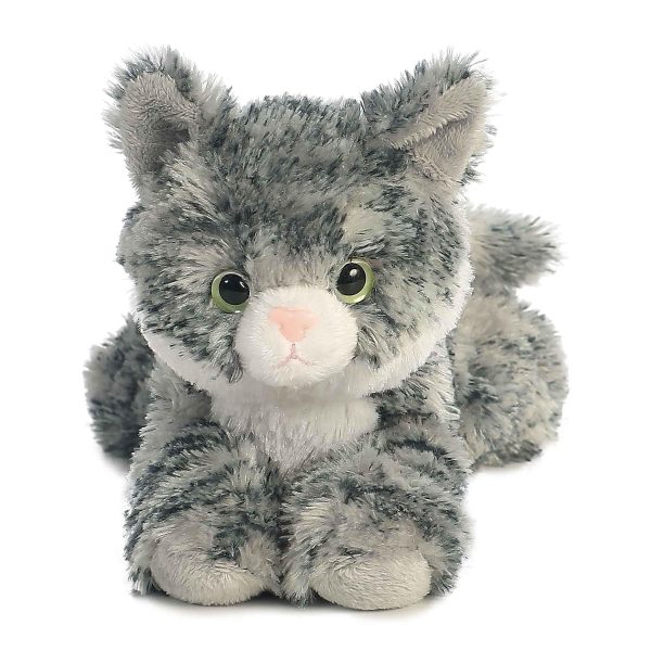 Grey/Gray/White Aurora Lily Cat Mini Flopsie Plush Stuffed Animal 8" - Image 2