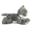 Grey/Gray/White Aurora Lily Cat Mini Flopsie Plush Stuffed Animal 8" - Image 3