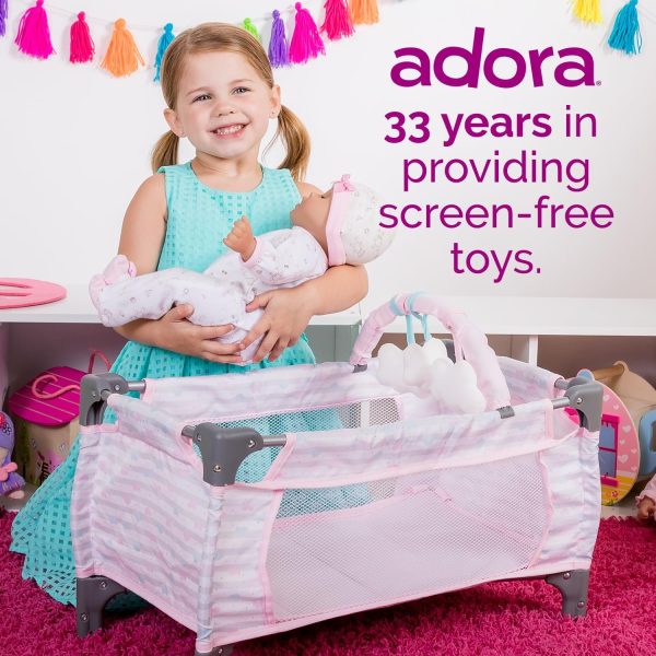 Adora Pack-N-Play Deluxe Baby Doll Crib & Easy to Convert Changing Table Set, Includes Storage Box and Removable Diaper Pad, Holds Most... - Image 2