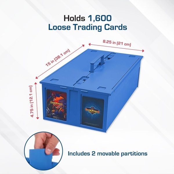 BCW Collectible Card Bin - Holds up to 1600 Cards - Gray | Large Card Storage Box for Loose Trading Cards | Pokemon, MTG, and Sports Card... - Image 5