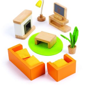 Hape - Media Room Wooden Doll House Furniture