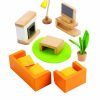 Hape - Media Room Wooden Doll House Furniture - Image 4
