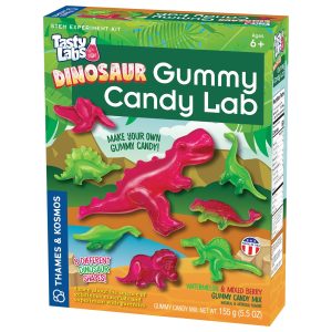 Thames & Kosmos Dinosaur Gummy Candy Lab, Tasty Labs STEM Experiment Kit, Make Your Own Dinosaur-Shaped Gummies, Explore Chemistry in...