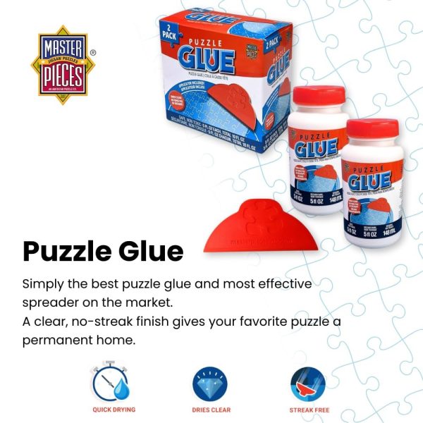 Masterpieces Puzzle Glue 2 Accessory Bundle Pack, 5-Ounce, 2-Pack - Image 2