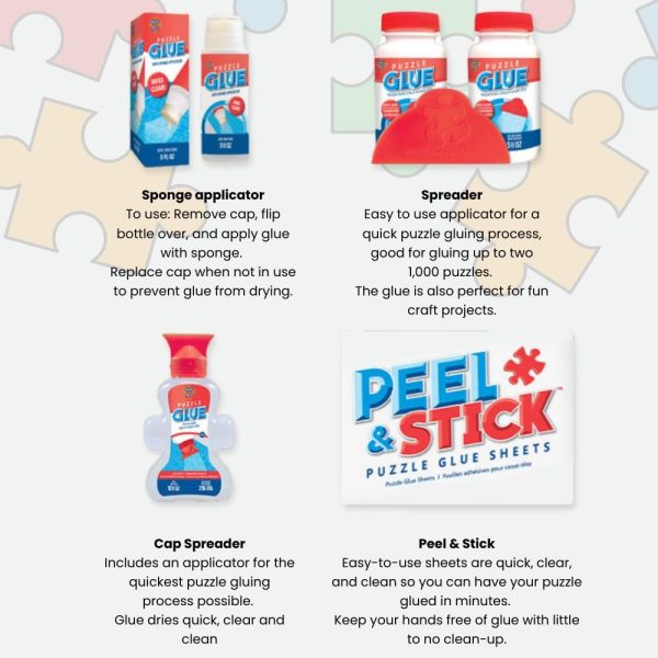 Masterpieces Puzzle Glue 2 Accessory Bundle Pack, 5-Ounce, 2-Pack - Image 6