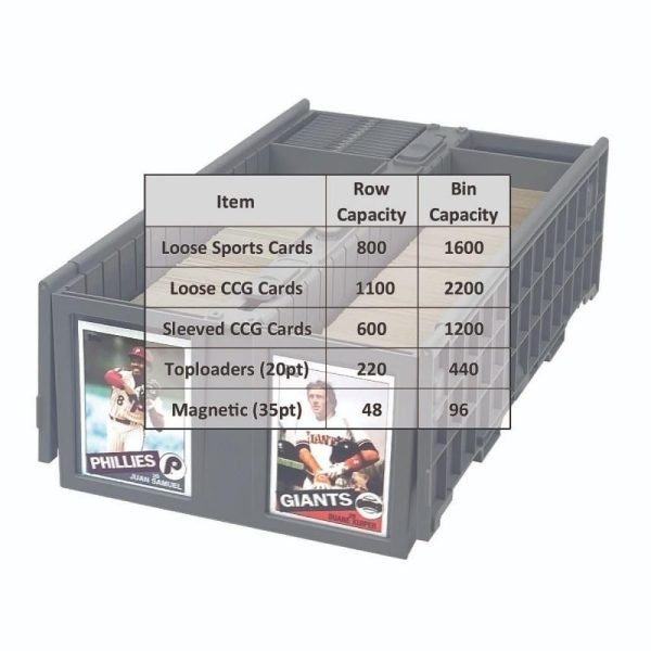 BCW Collectible Card Bin - Holds up to 1600 Cards - Gray | Large Card Storage Box for Loose Trading Cards | Pokemon, MTG, and Sports Card... - Image 11