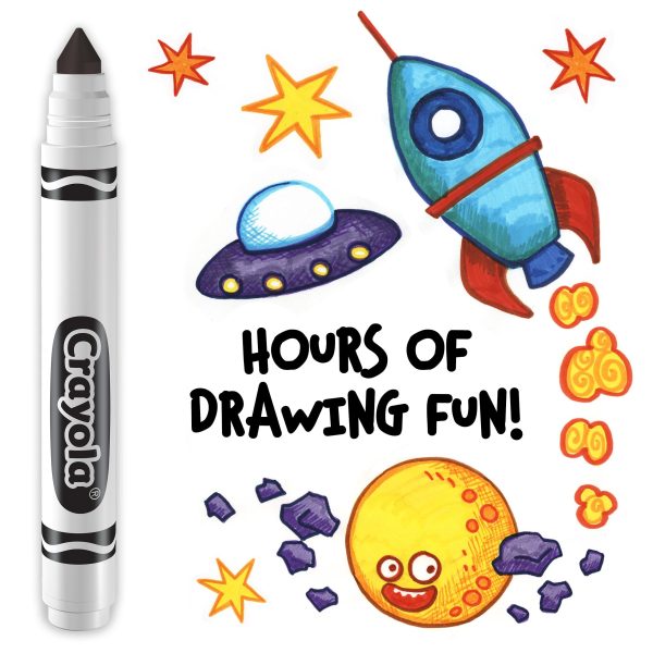 Crayola 12 Count Washable Bulk Markers, Black - Image 4
