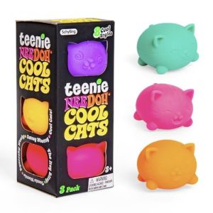 Schylling NeeDoh - Teenie Cool Cat - Soft Sensory Fidget Toy - Collectible Stress Balls - Ages 3+ - CCTND