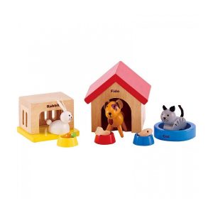 Hape Family Pets Wooden Doll House Animals